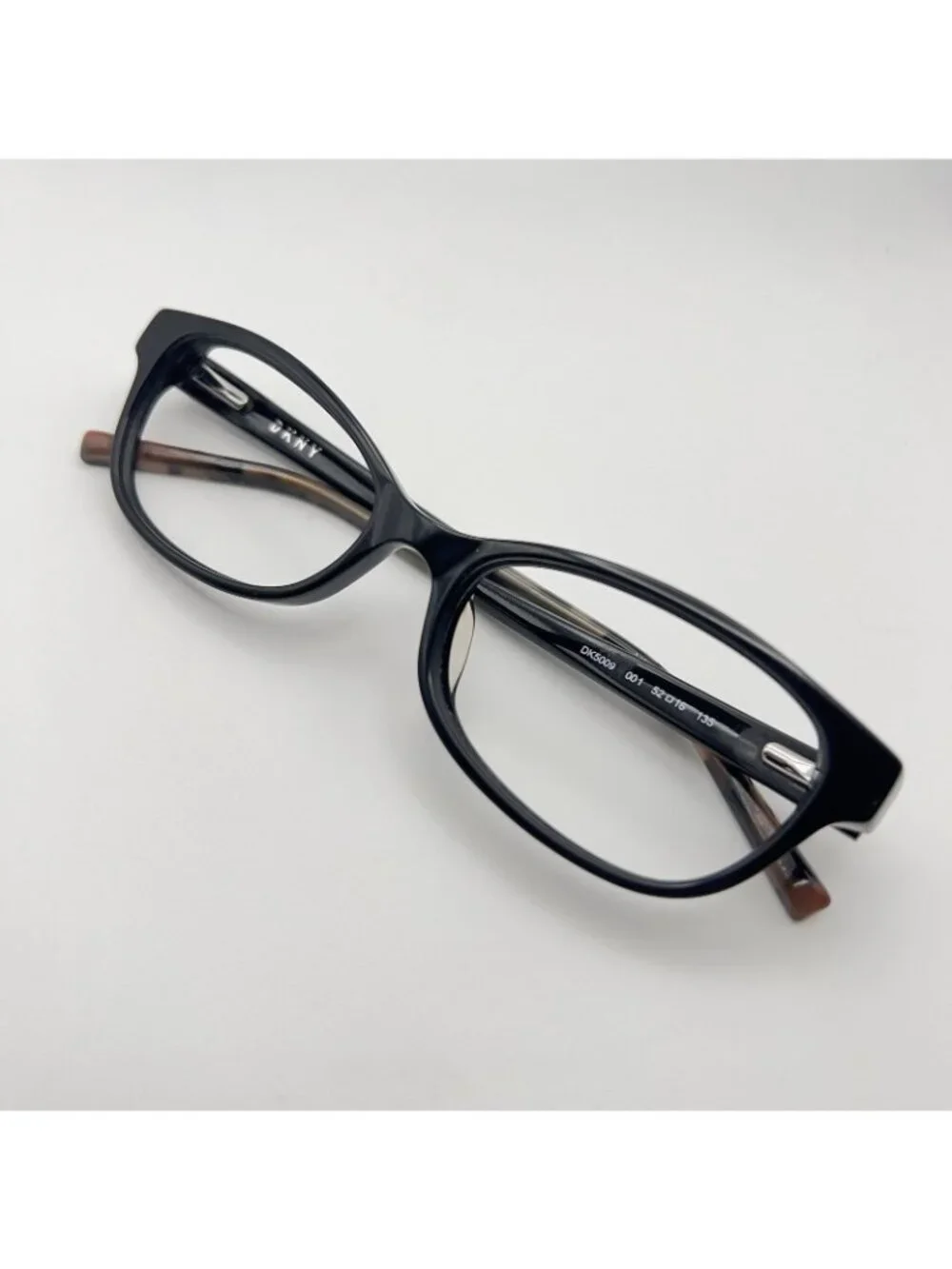 DKNY DK5009 001 Eyeglass Frames Full Rim Horn Cat Eye Rectangle Black 52-16-135